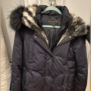 1 Madison Down Coat with Faux Fur Hood